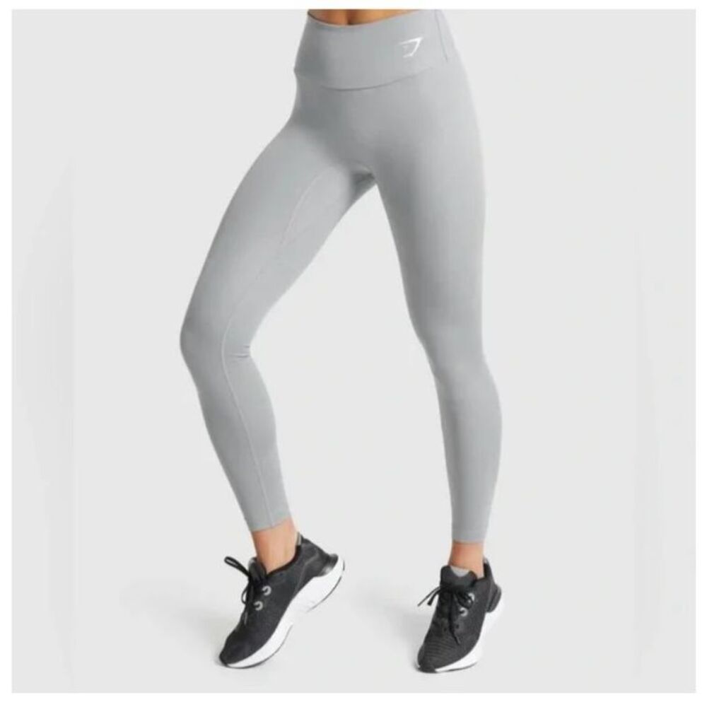 Gymshark Training Legging, High Waisted, Grey, Size Small